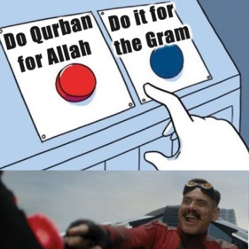 Monkey puppet meme about Korban